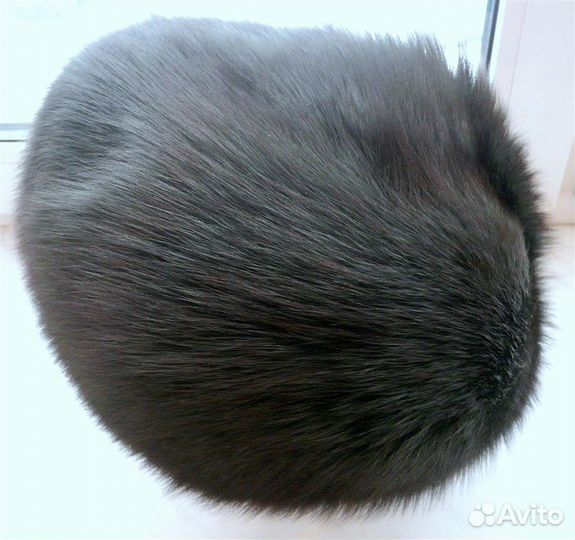 Шапка Женская Зимняя Крашеная Синяя Лисица 56/57 Р