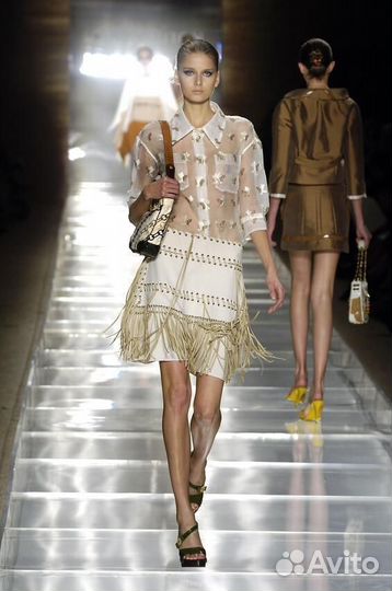 Louis Vuitton шерстяная юбка SS 2006