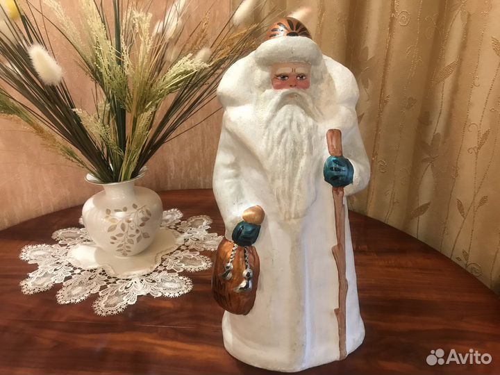 Старинный дед мороз папье маше артель