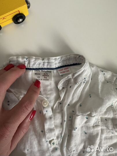 Пакет вещей 74 80 размер, рубашка zara лен