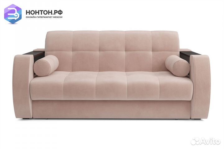 Диван аккордеон Барон №3 микровельвет бежевый