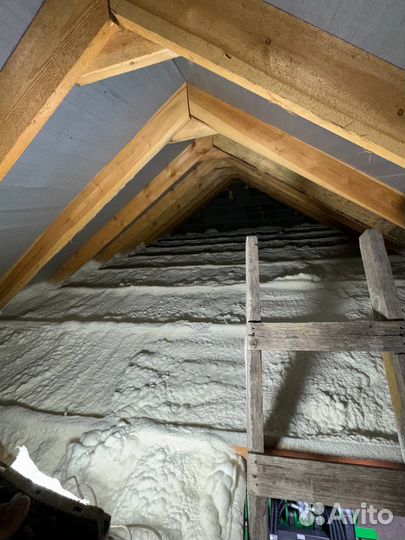 Утепление, напыление пенополиуретаном (ППУ)