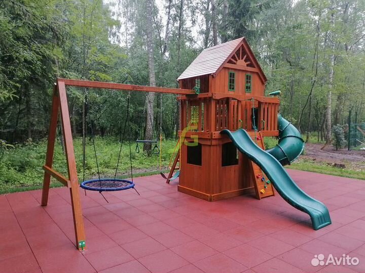 Детская площадка Шато 2 с трубой (Домик)