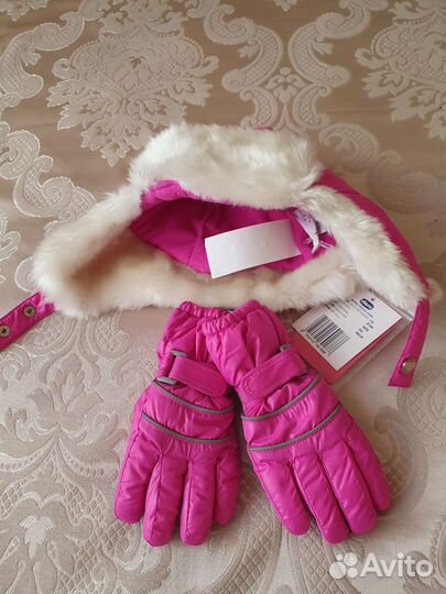 Шапка ушанка +перчатки