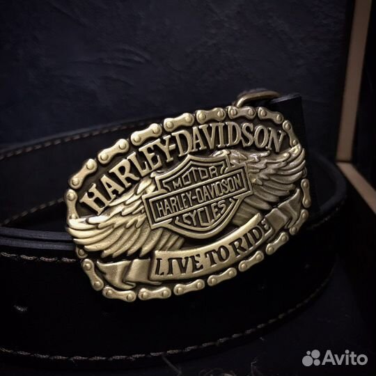 Ремень ручной работы Harley Davidson в коробке