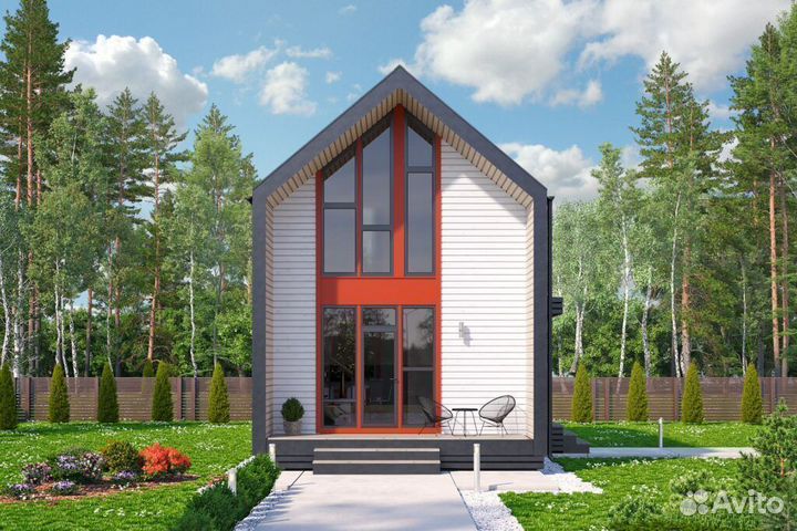 Каркасный дом под ключ 88м2 Барнхаус88