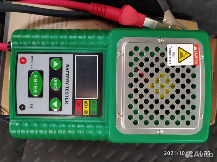 Тестер аккумуляторов с нагрузочной вилкой 6v, 12 v