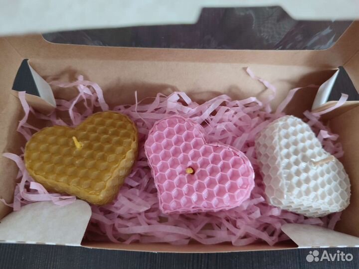 Свеча сердце из вощины