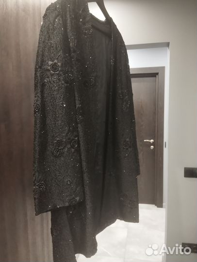 Вечернее кимоно оверсайз с бисером и пайетками