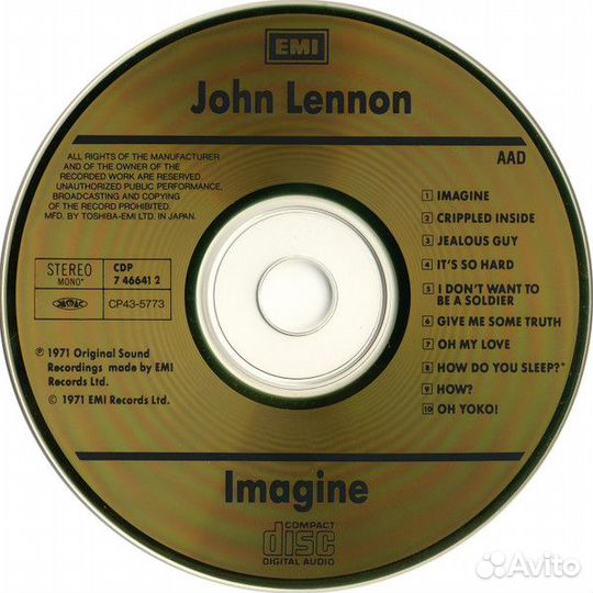 John Lennon – Imagine (CD,1988,Gold Japan)