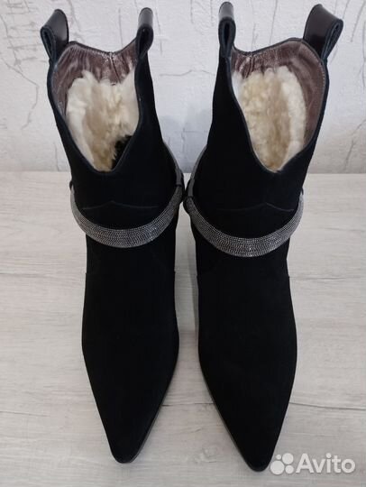 Ботильоны натуральная замша зима