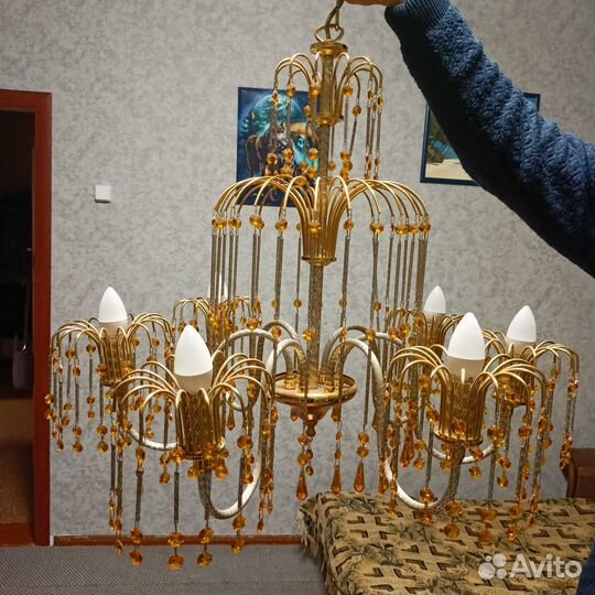 Люстра хрустальная винтаж