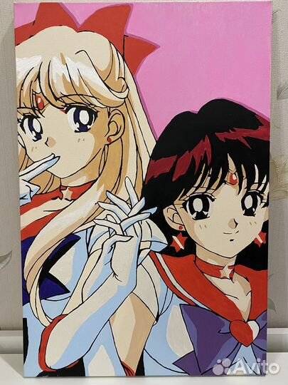 Картина по номерам Сейлор Мун готовая