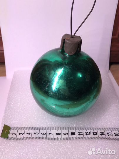 Старинный большой елочный шар СССР