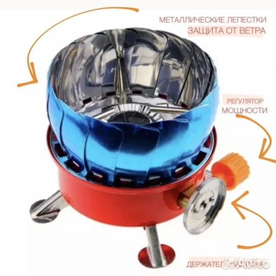 Портативная туристическая газовая плитка