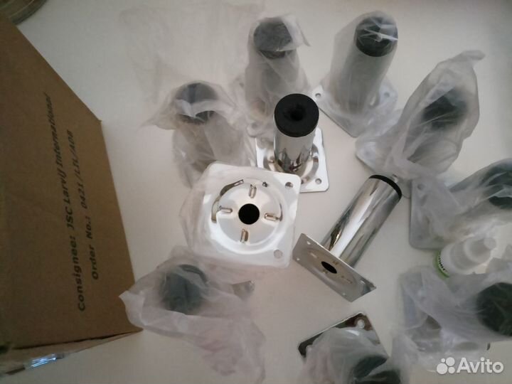 Ножка Опора мебельная металл d30х85мм, хром 24 шт