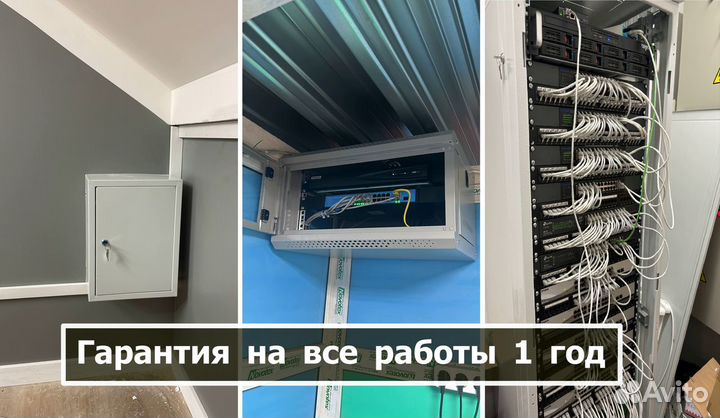 Установка видеонаблюдения, скуд, Wi-FI, скс