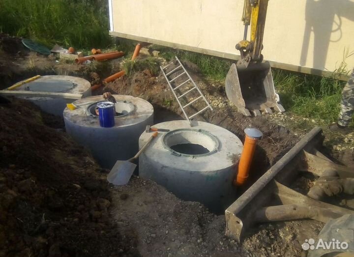 Септики под ключ из железобетонных колец