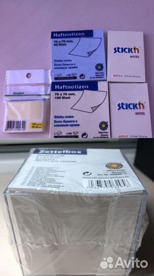 Листки для записи, Блок бумаги с клеевым краем / с