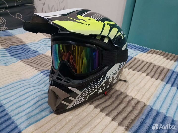 Шлем велосипедный мотоциклетный fullface