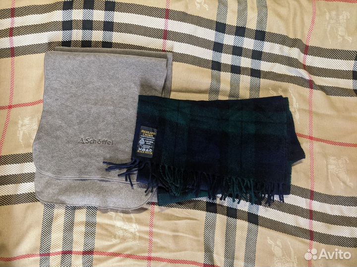 Шотландский шерстяной шарф. Флисовый шарф Schoffel