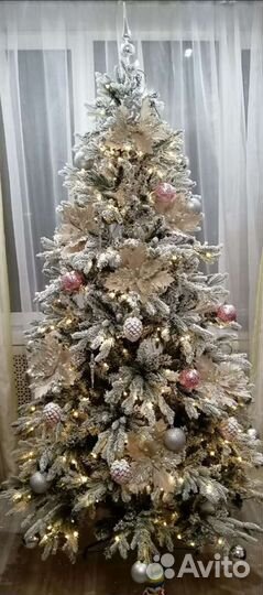 Ель искусственная Альпийская тёплый свет 2,1м