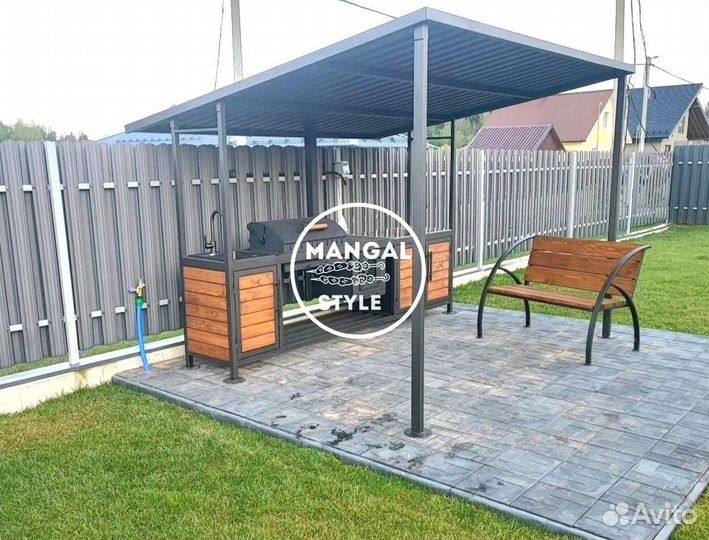 Мангал с крышей