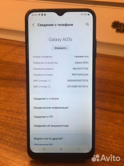 Samsung Galaxy A03s, 3/32 ГБ