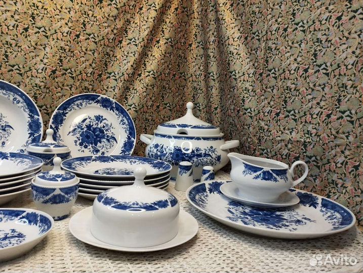 Набор столовой посуды ГДР kahla Дельфийский цветок