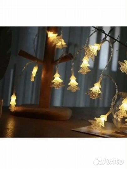 Гирлянда светодиодная Звезда и Елочка