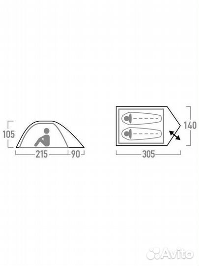 Палатка Vaude Campo Compact 2P
