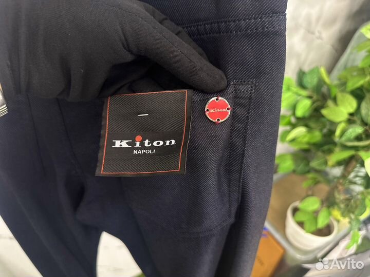 Мужские брюки джинсы kiton тонкие премиум