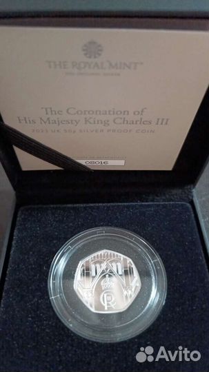 2023 50 пенс Великобритания Коронация Чарльза пруф