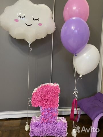 Цифра 1 на годик девочке