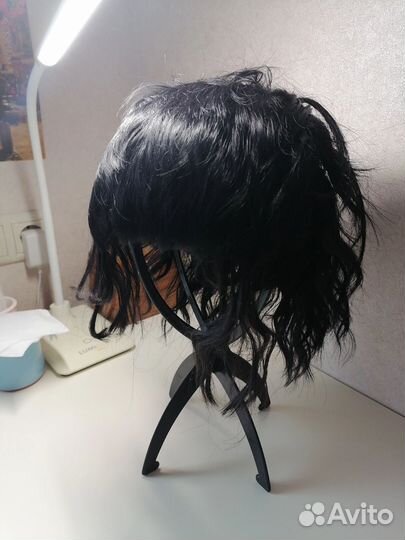 Парик черный короткий
