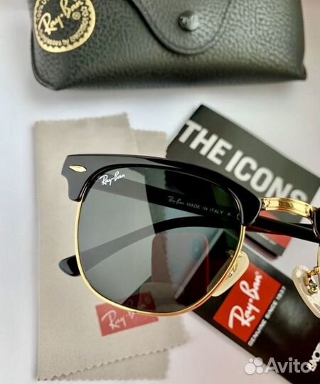 Очки ray ban clubmaster глянцевые