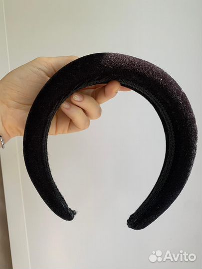 Ободок для волос черный