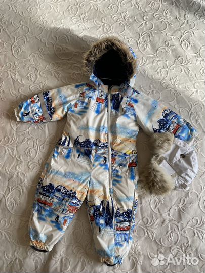 Зимний комбинезон lassie и шапка huppa