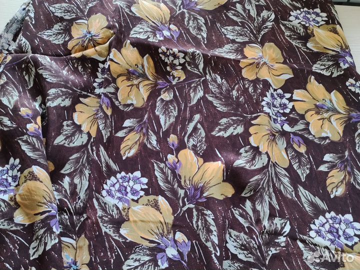 Отрезы ткани Крепдешин СССР Натуральный шелк