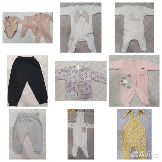 Детские вещи пакетом от 0 до года для девочки