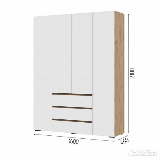 Шкаф четырехстворчатый