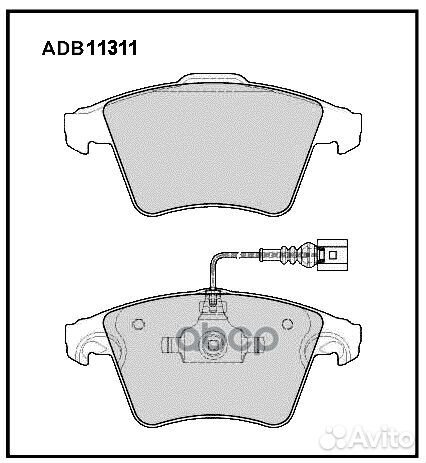Колодки тормозные дисковые перед adb11311 A
