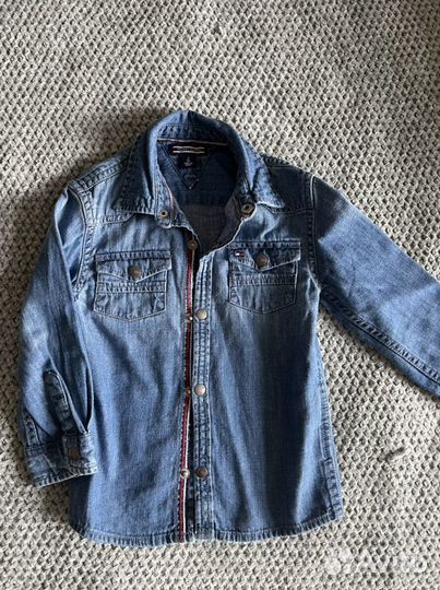 Джинсовая рубашка tommy hilfiger 92 см оригинал