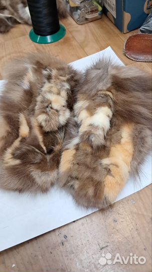 Варежки мех куница