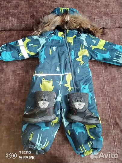Зимний комбинезон для мальчика 74 80