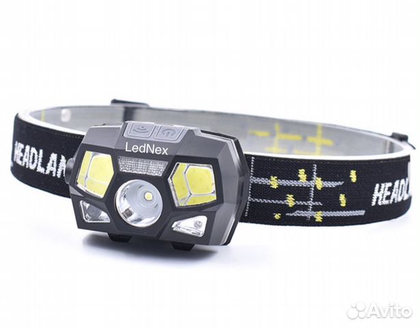 Фонарик налобный HL-1022 сверхяркий сенсор