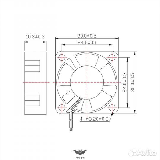 Вентилятор 3010 24V
