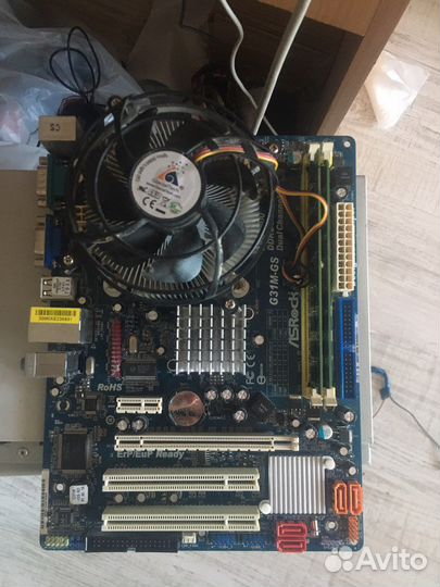 Материнская плата + процессор + кулер