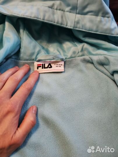 Ветровка fila 140-146 удлинённая, с утеплителем
