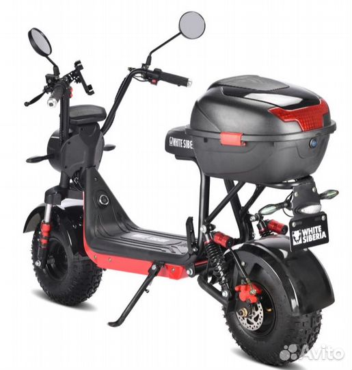 Электроскутер white siberia mini R 2.0 1200W black